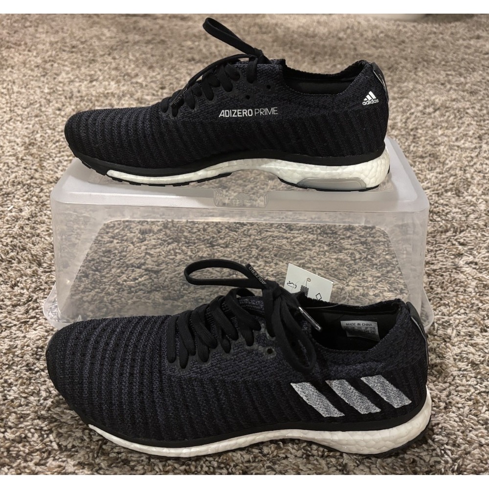 Adidas Adizero Prime Boost Core Black Athletic Shoes B37401 Womens 6.5